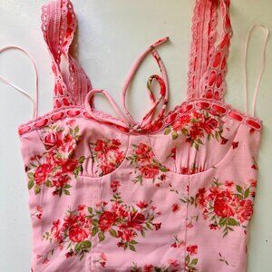 Thirty/Thirty LA Floral Pink Tank Top Size XS